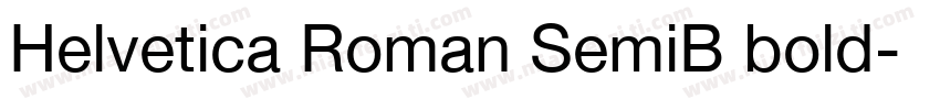 Helvetica Roman SemiB bold字体转换